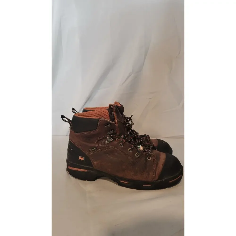 Timberland PRO Work Boots Men's Size 11 Brown Steel Toe Leather Distressed